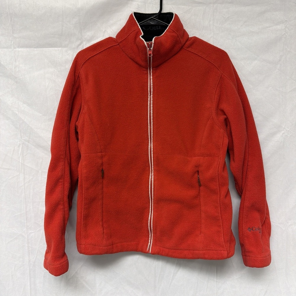 Columbia Vertex Full Zip Fleece Jacket Women's Medium Full Zip Red Soft Warm